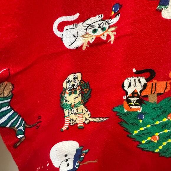 Old Navy Red Flannel Pets Holiday Pajama Pants PJs Family Medium NWT - Picture 4 of 5